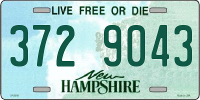 NH license plate 3729043