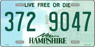 NH license plate 3729047