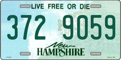 NH license plate 3729059