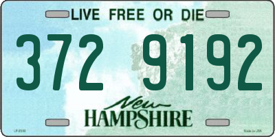 NH license plate 3729192