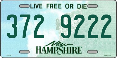 NH license plate 3729222