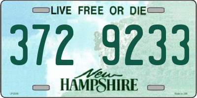 NH license plate 3729233