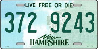 NH license plate 3729243