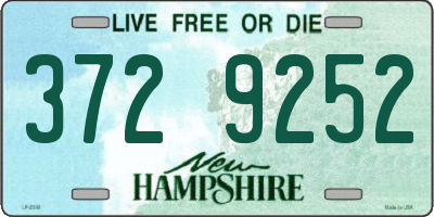 NH license plate 3729252
