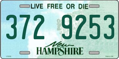 NH license plate 3729253