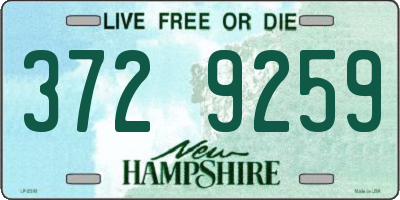 NH license plate 3729259