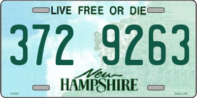 NH license plate 3729263