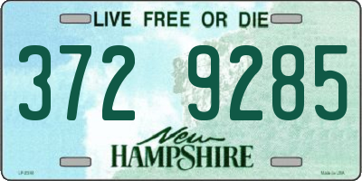 NH license plate 3729285