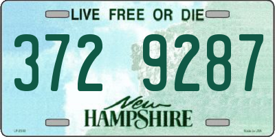 NH license plate 3729287