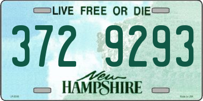 NH license plate 3729293