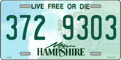 NH license plate 3729303