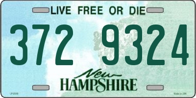 NH license plate 3729324