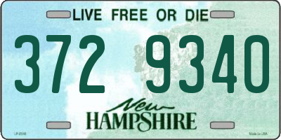 NH license plate 3729340