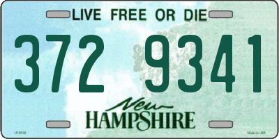 NH license plate 3729341