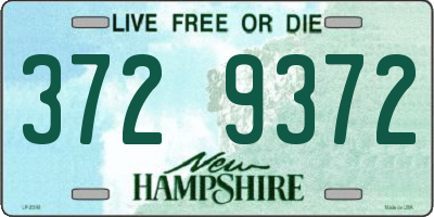 NH license plate 3729372