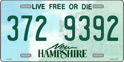 NH license plate 3729392