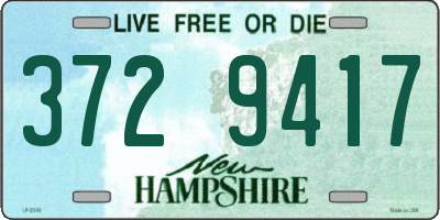 NH license plate 3729417