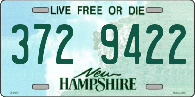 NH license plate 3729422