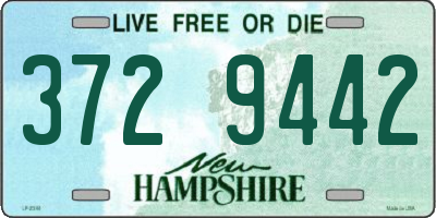 NH license plate 3729442