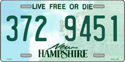 NH license plate 3729451