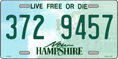NH license plate 3729457