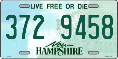 NH license plate 3729458