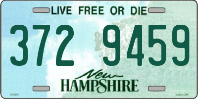 NH license plate 3729459