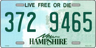 NH license plate 3729465