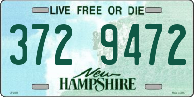 NH license plate 3729472