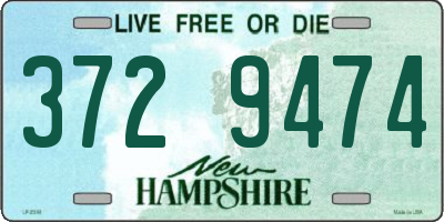 NH license plate 3729474