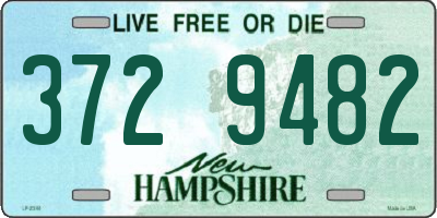 NH license plate 3729482