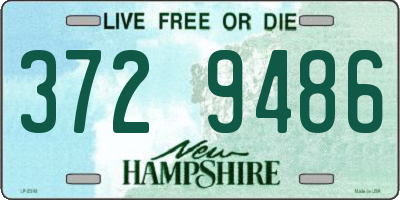 NH license plate 3729486