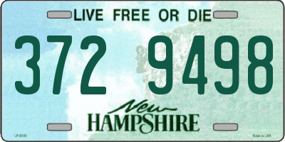 NH license plate 3729498