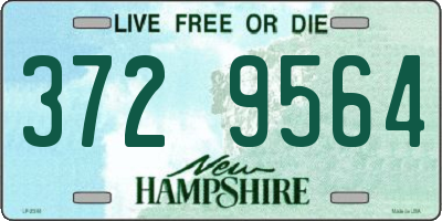 NH license plate 3729564