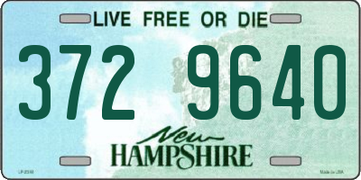 NH license plate 3729640
