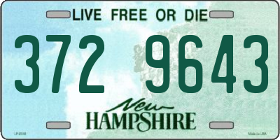 NH license plate 3729643