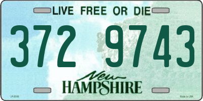 NH license plate 3729743