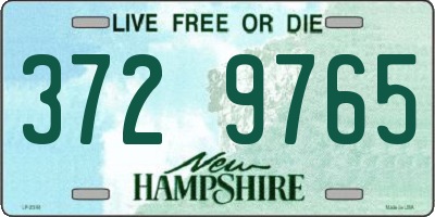 NH license plate 3729765