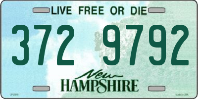 NH license plate 3729792