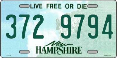 NH license plate 3729794