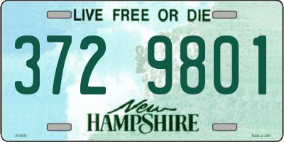 NH license plate 3729801