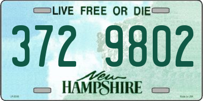 NH license plate 3729802