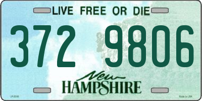 NH license plate 3729806