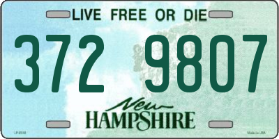 NH license plate 3729807