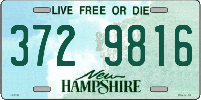 NH license plate 3729816