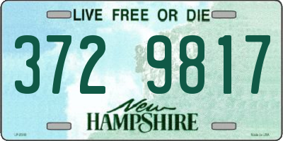 NH license plate 3729817