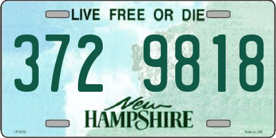 NH license plate 3729818