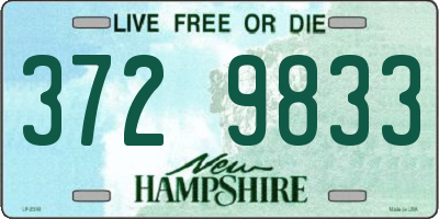 NH license plate 3729833