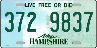 NH license plate 3729837
