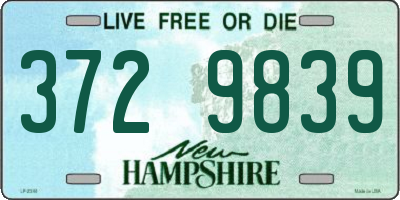 NH license plate 3729839